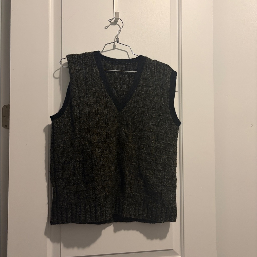 Black V-Neck Sweater Vest